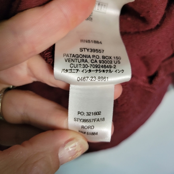 PATAGONIA Pastel P-6 Uprisal Hoodie Sweatshirt Size Small Womens Plum 39557 - Picture 8 of 9